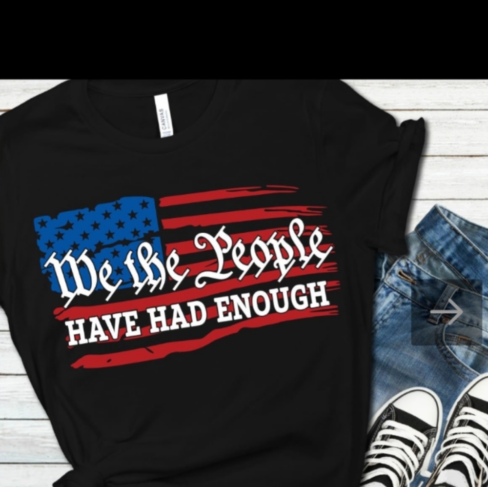 We The People Patriotic Black T-Shirt NWT
